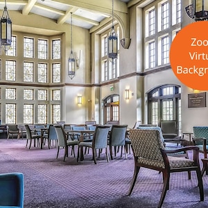 Formal Library  Zoom Background, Digital Virtual Background for Zoom Meetings, Education Library