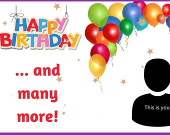 Alles Gute zum Geburtstag Zoom-Hintergrund, digitaler virtueller Hintergrund für Zoom-Meetings und andere virtuelle Meetings, Überraschungsgeburtstag