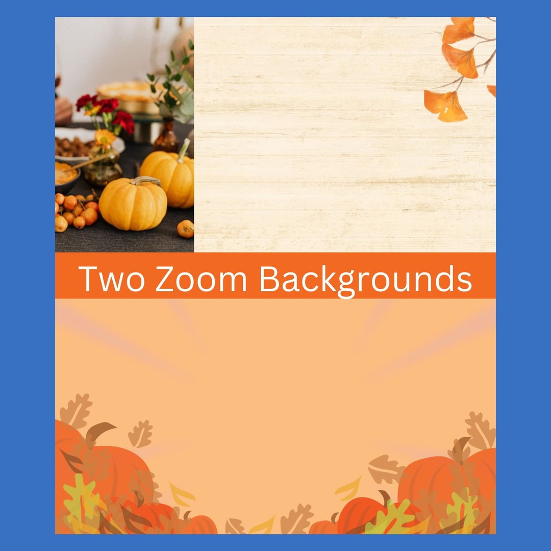 Fall, Autumn Zoom Background With Pumpkins,