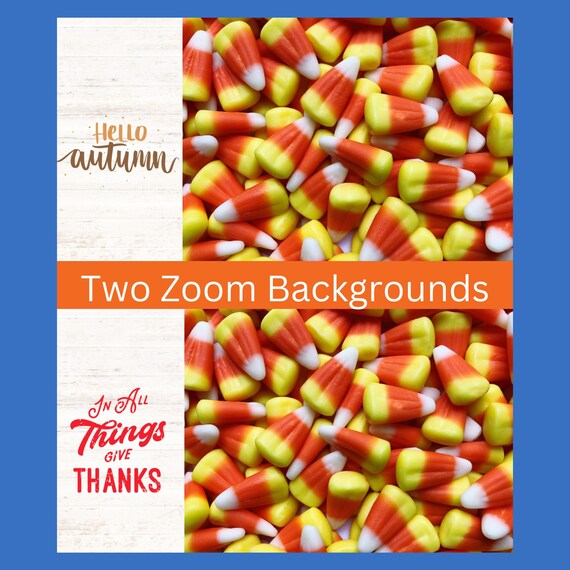 Fall Candy Corn Zoom Background Digital Virtual Background Etsy