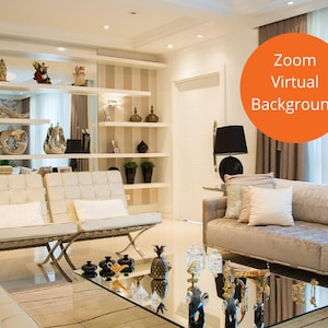 Living Room Zoom Background, Digital, Virtual Background for Zoom Meetings,  Virtual Meetings, Facebook, WebEx