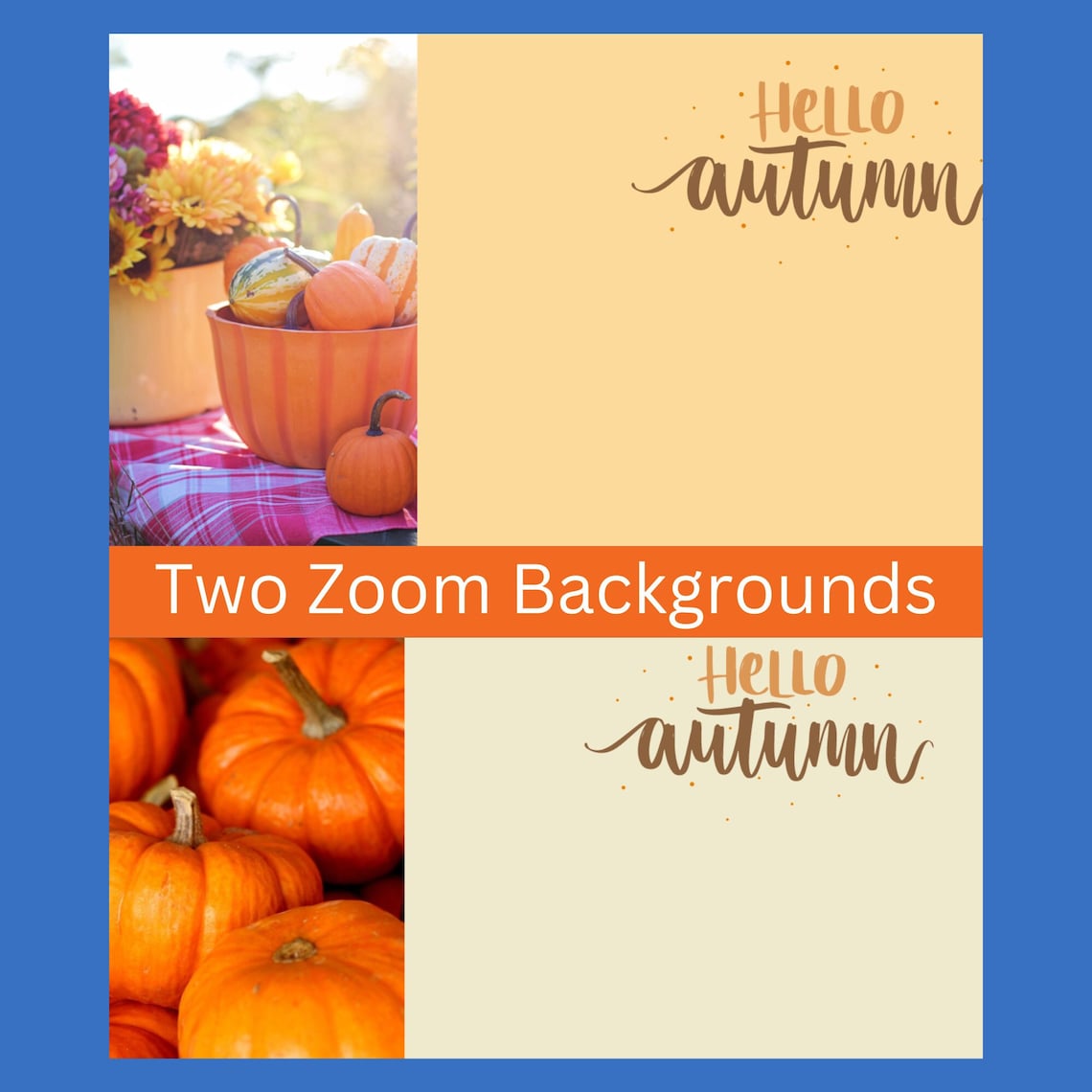 Fall Autumn Zoom Background Digital Virtual Background for Etsy