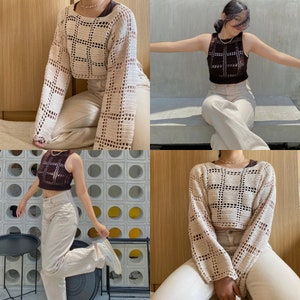 Aspen Bundle Top and Sweater Crochet Pattern