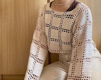 Aspen Sweater Filet Crochet Pattern