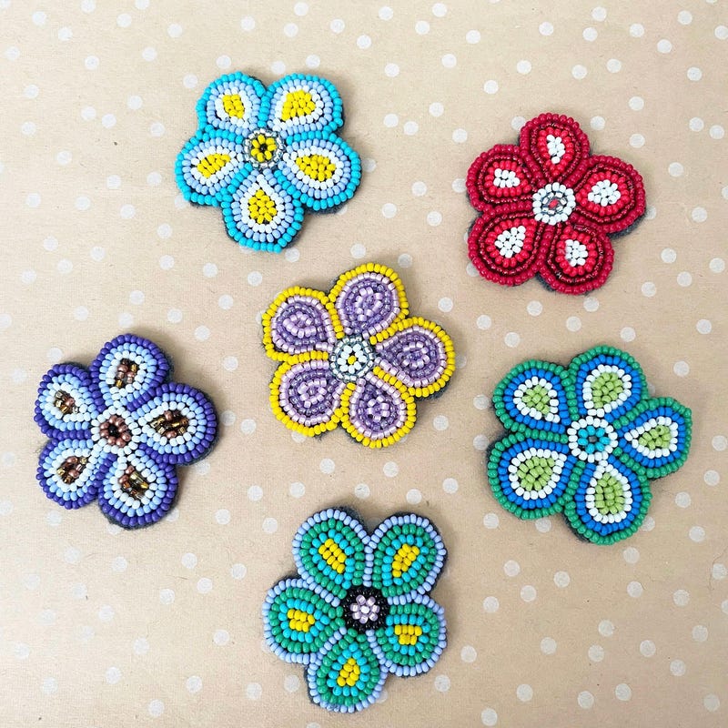 Beaded Flowers - Etsy