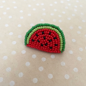 Beaded Watermelon Pin