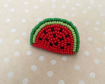 Beaded Watermelon Pin