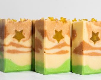 Starfruit Body Bar - Mango Pineapple Soap, Handmade Soap, Fruity Soap, Cold Process Soap, Palm Free Soap