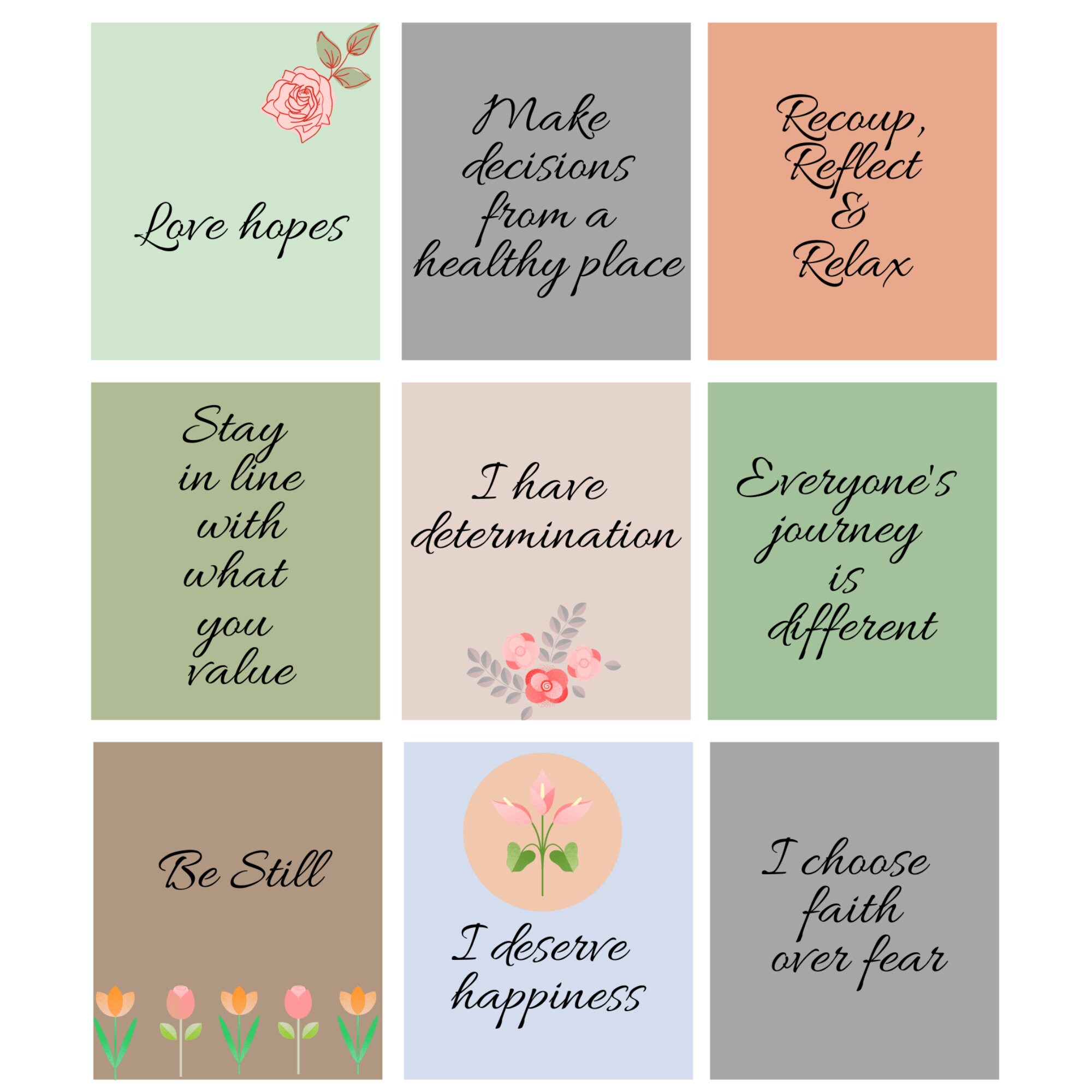 Self Love Positive Affirmation Cards 27 Daily Affirmations - Etsy Canada