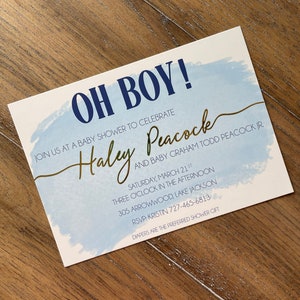 Baby Shower- Blue and Gold