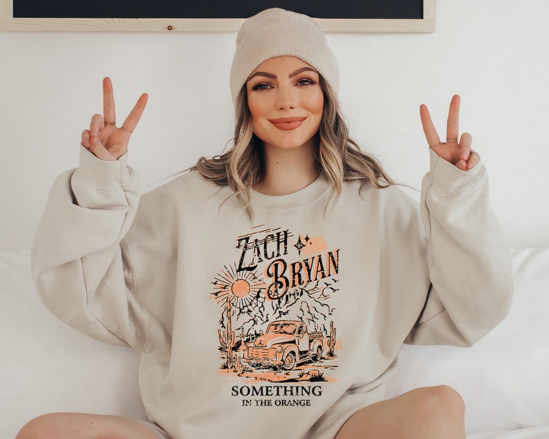 Zach Bryan Something In The Orange Sweatshirt - Vintage Zach Bryan Fan Gift - Country Music Sweater - American Heartbreak Sweater 