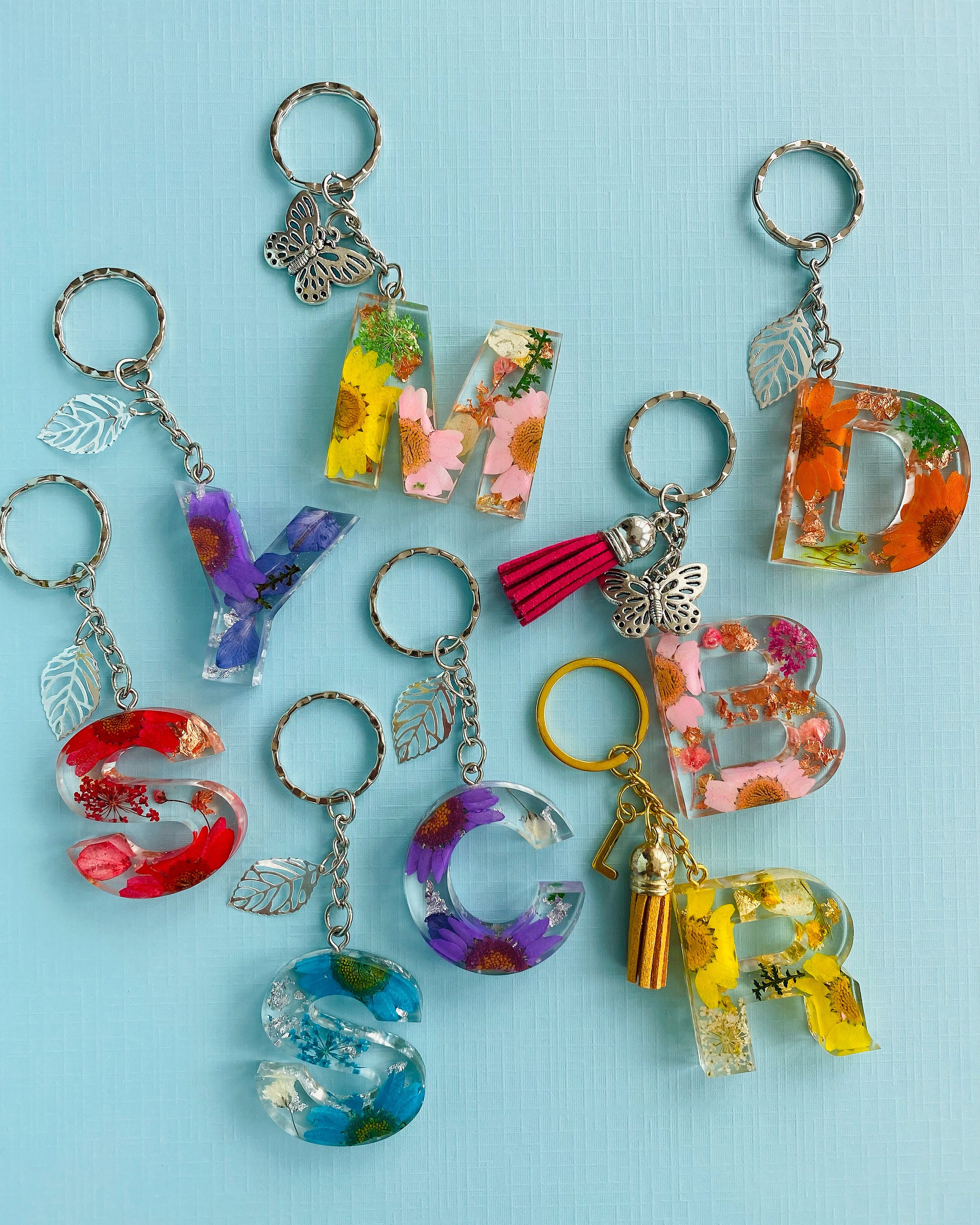 Resin keyrings and bookmarks Etsy