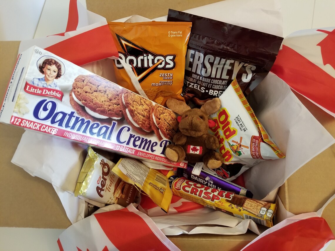 Canada Snack box. Canadian Snacks Box 100 made in Canada Etsy