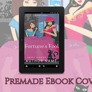 Fortune’s Fool Premade Book Cover | Cozy Mystery | Romantic Comedy | Tarot Psychic Theme