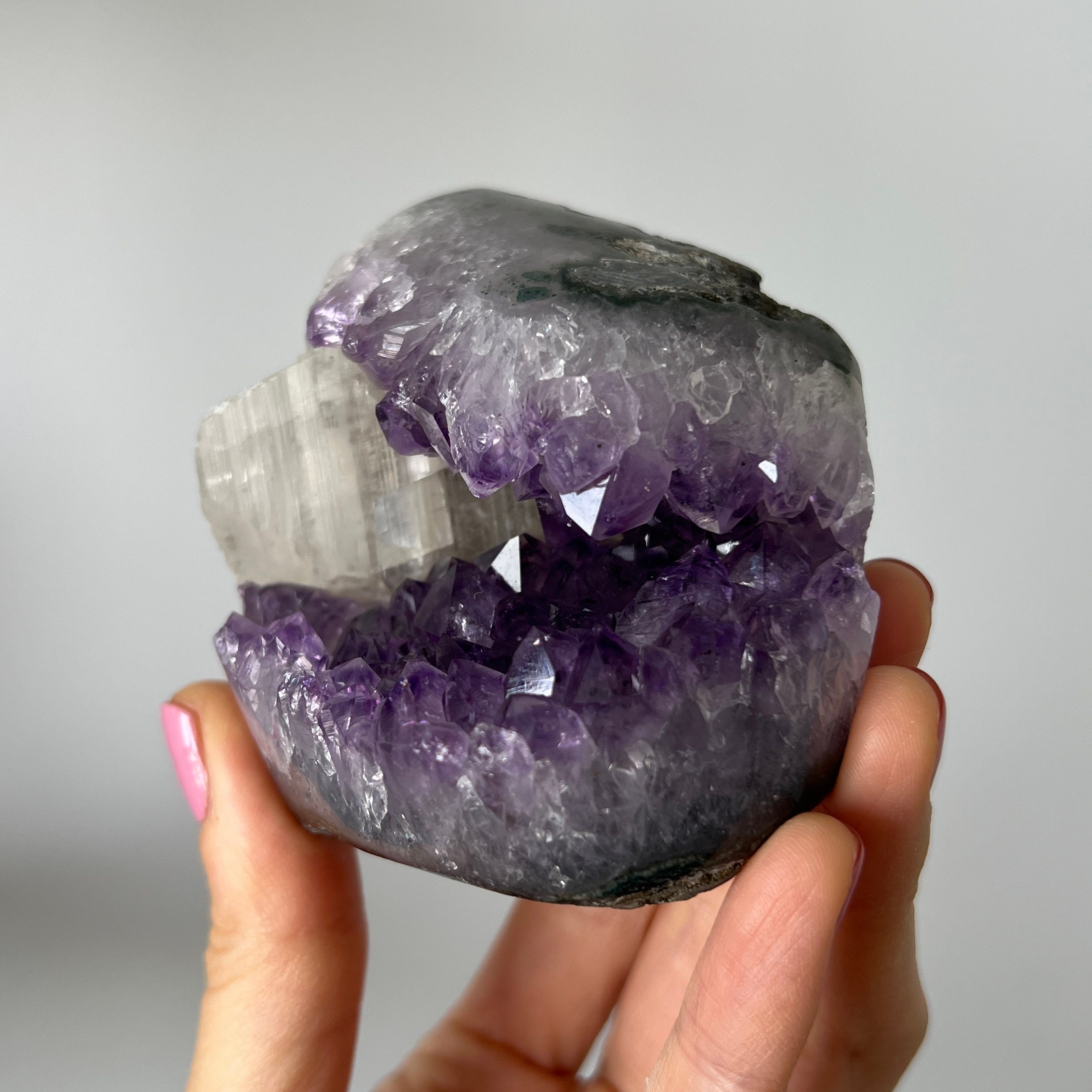 Amethyst Crystal Cluster: A Grade Druze, Choose Size! (Amethyst