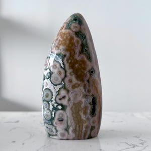 RARE FIND High Grade Green Druzy 8th Vein Orbicular Ocean Jasper Freeform