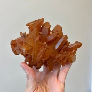 Bright Orange Tangerine Quartz Cluster