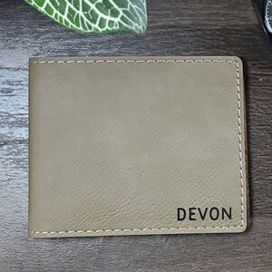 Personalized Men&#39;s Wallet, Custom Leather Wallet, Personalized Wallet for Men, Engraved Leather Wallet, Gift for Him, Groomsmen Gift