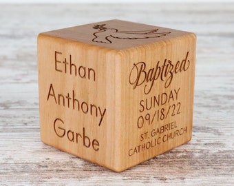 Personalized Baptism Gift, Catholic Baptism Gift, Baptism Gift Boy, Baptism Gift Girl, Baby Baptism Gift, Unique Baptism Gift, Baby Block