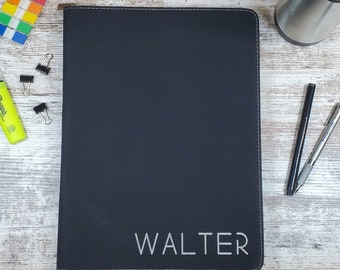 Personalized Leather Portfolio, Engraved Leather Portfolio, Monogramed Portfolio