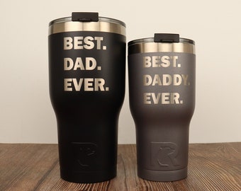 Personalized Best Dad Ever Tumbler | Fathers Day Gift 2023 | 20oz | 30oz | Custom Engraved Tumbler | Insulated Travel Mug | Gifts For Dad