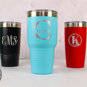 Personalized Tumbler, Monogram Tumbler, Stainless Steel Insulated Tumbler, 20 oz, 30 oz,  Laser Engraved, Customized Tumbler, Travel Mug