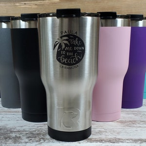 30oz RTIC Road Trip Tumbler NEW Design Comes With Straw Custom Engraved  Personalized Gift 