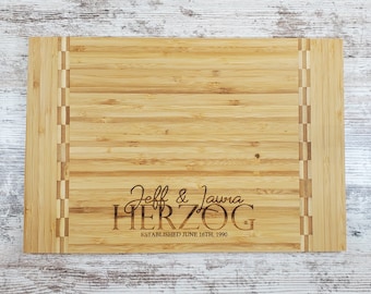 Personalized Cutting Board, Gift for Couple, Wedding Gift, Anniversary Gift, Housewarming Gift, Custom Cutting Board, Engraved Cutting Board