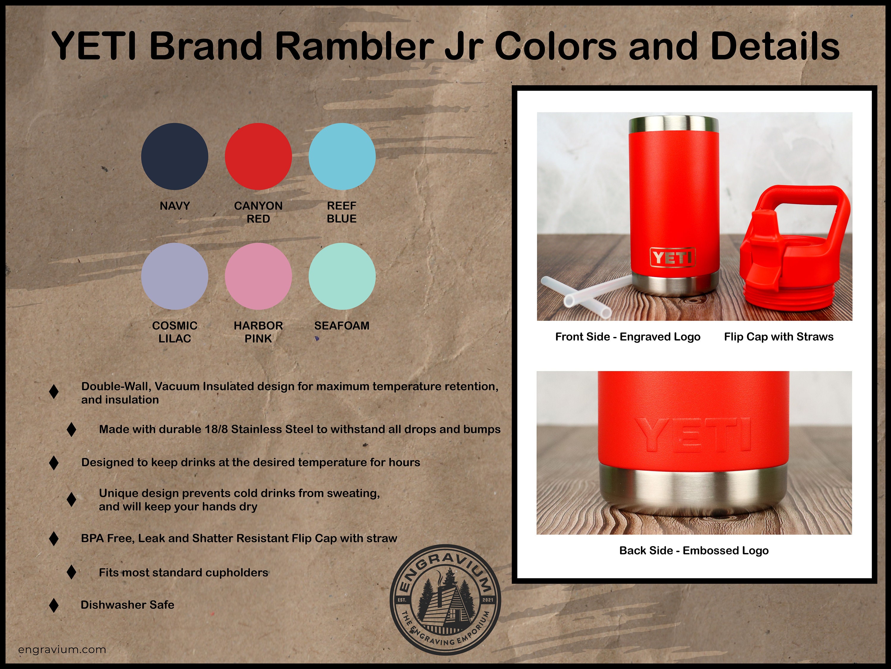 Personalized Yeti Rambler Jr - 12 oz – Prairie Tale Farm
