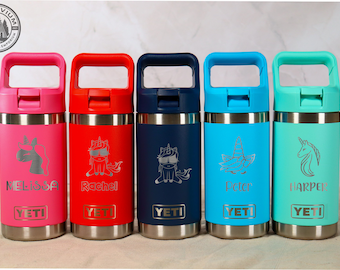 Personalized YETI Kids Water Bottle | Unicorn Design | 12 oz | Custom Kids YETI | Custom Insulated Water Bottle | Personalized Kids Tumbler