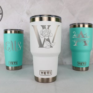YETI Tumbler Personalized 30oz, 20oz, Engraved Custom YETI Rambler Tumbler, Insulated Travel Mug, Birthday Gift for Her, Girlfriend, Mom