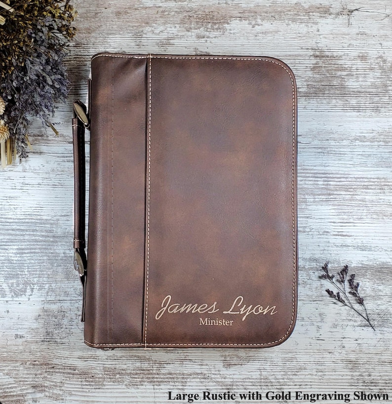 Personalized Bible Cover, Laser Engraved, Monogrammed Bible Cover, Baptism Gift, First Communion Gift, Religious gift, Custom Bible Cover image 9