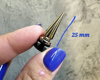 Metal Punk charms Metal Spike Shoe Charm Spikes charms Metal half done spikes.