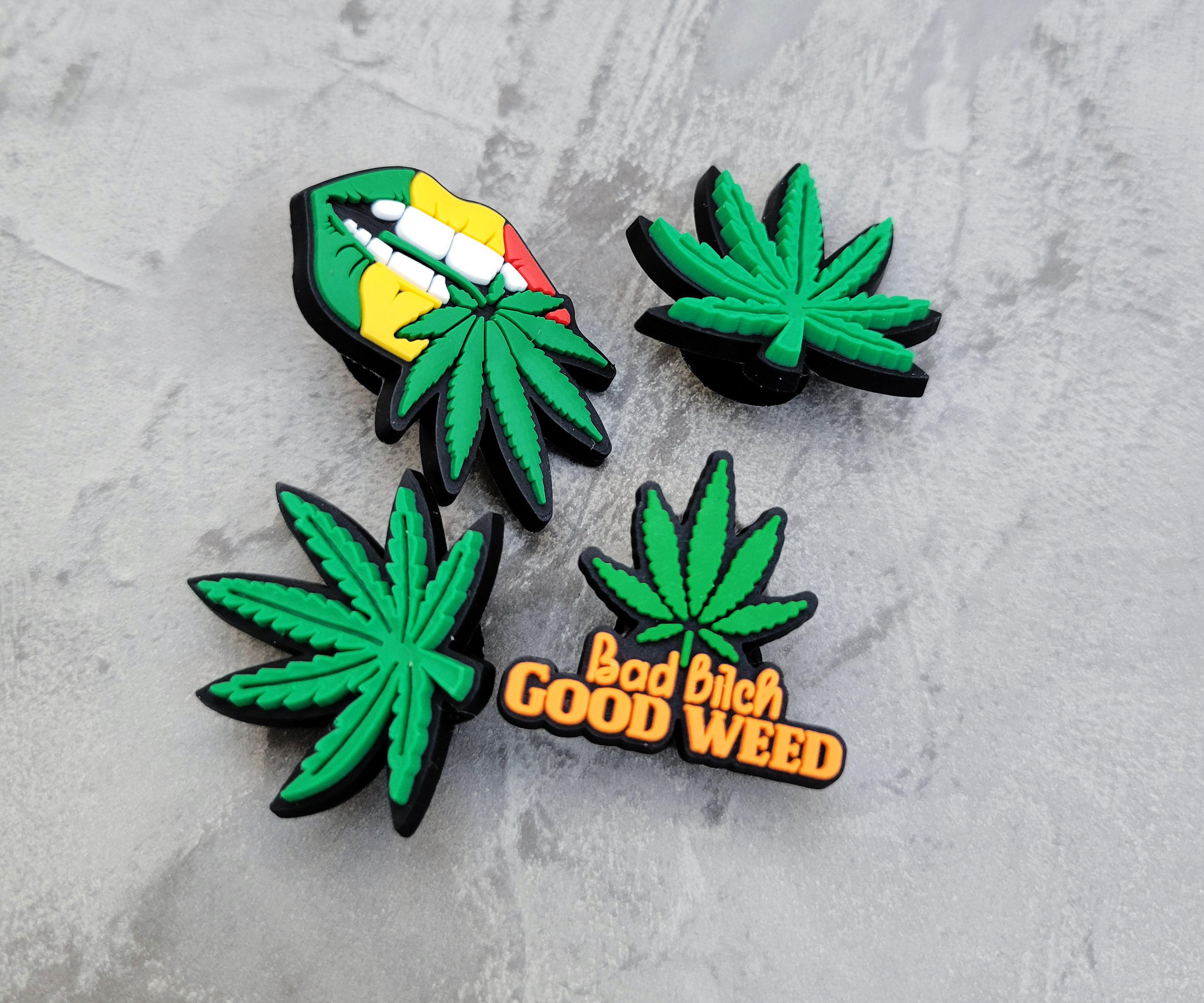 Marijuana Croc Charm Hemp Charm Button Plug for Shoes 4 Pc Set Etsy