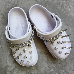 Punk Style Croc Charms Diy Hole Sandals Decorations Skull - Temu Japan