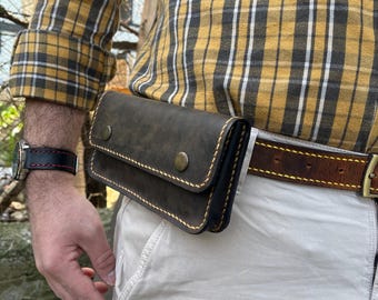 Portacellulare da cintura in pelle, custodia da cintura in pelle per iPhone con passante, fondina per Google Pixel 9, fondine in pelle per cellulari, custodia per iPhone 17 Pro