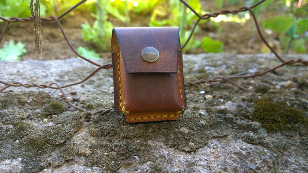 Personalized Zippo Belt Pouch Leather Zippo Liighter Case Etsy