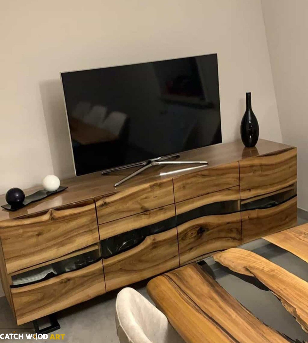 Made to Order Custom Epoxy Nightstand Media Console Etsy UK