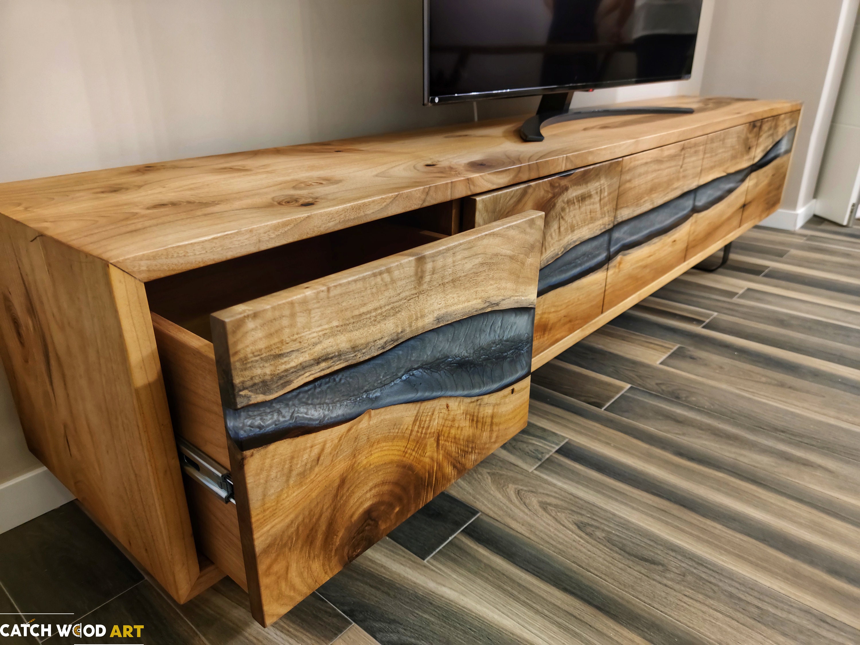 Made to Order Custom Epoxy Nightstand Media Console Etsy UK