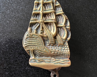 Vintage brass door knocker HMS Victory