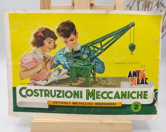 Costruzzioni Meccaniche (Ami-Lac) catalogue and instruction book part 2 - Meccano lookalike Italian 1950s