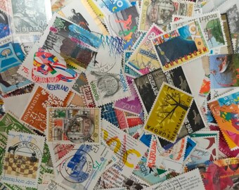 Packet of colourful stamps from the Netherlands, all different