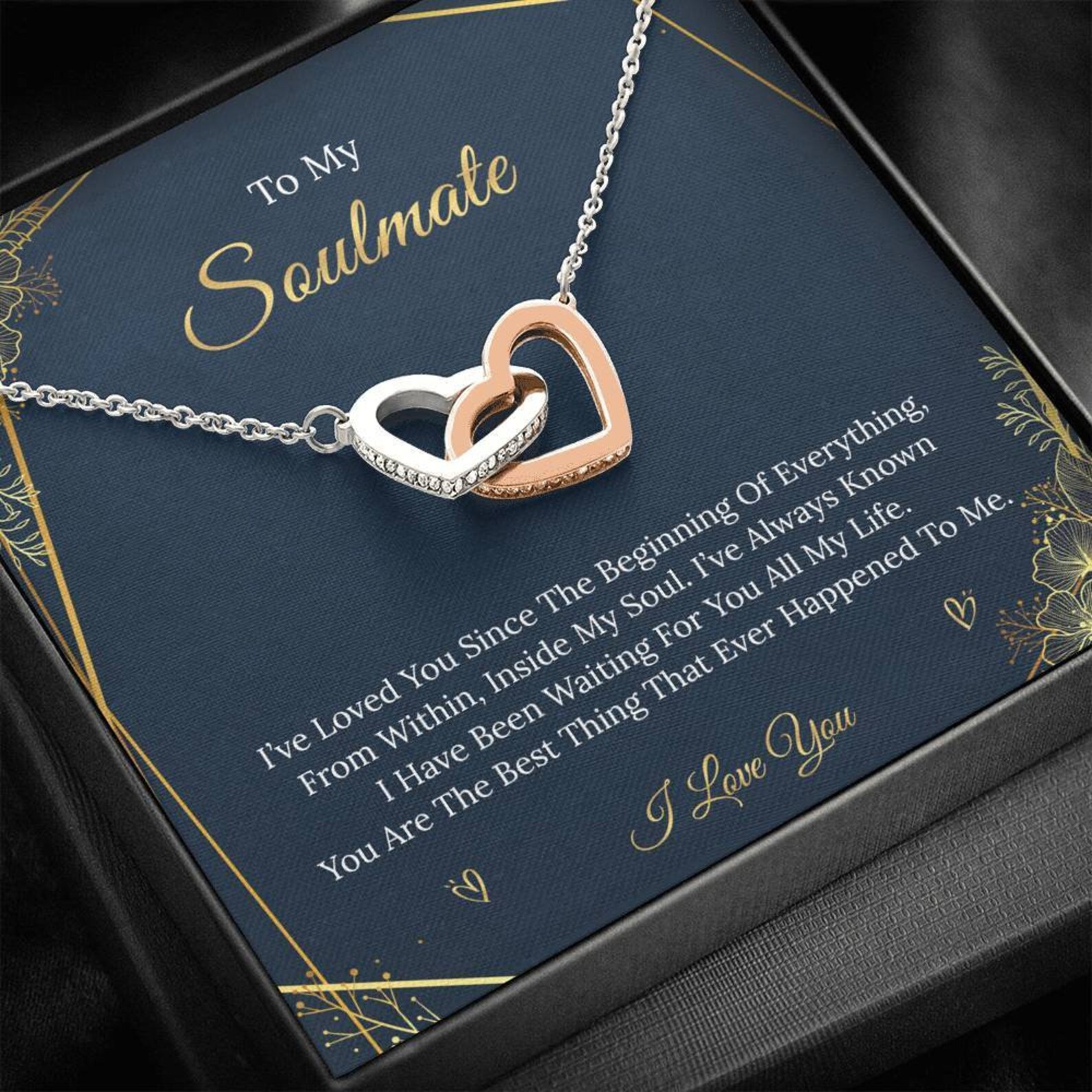 To My Soulmate Necklace Gift For Her Soulmate Gift Etsy