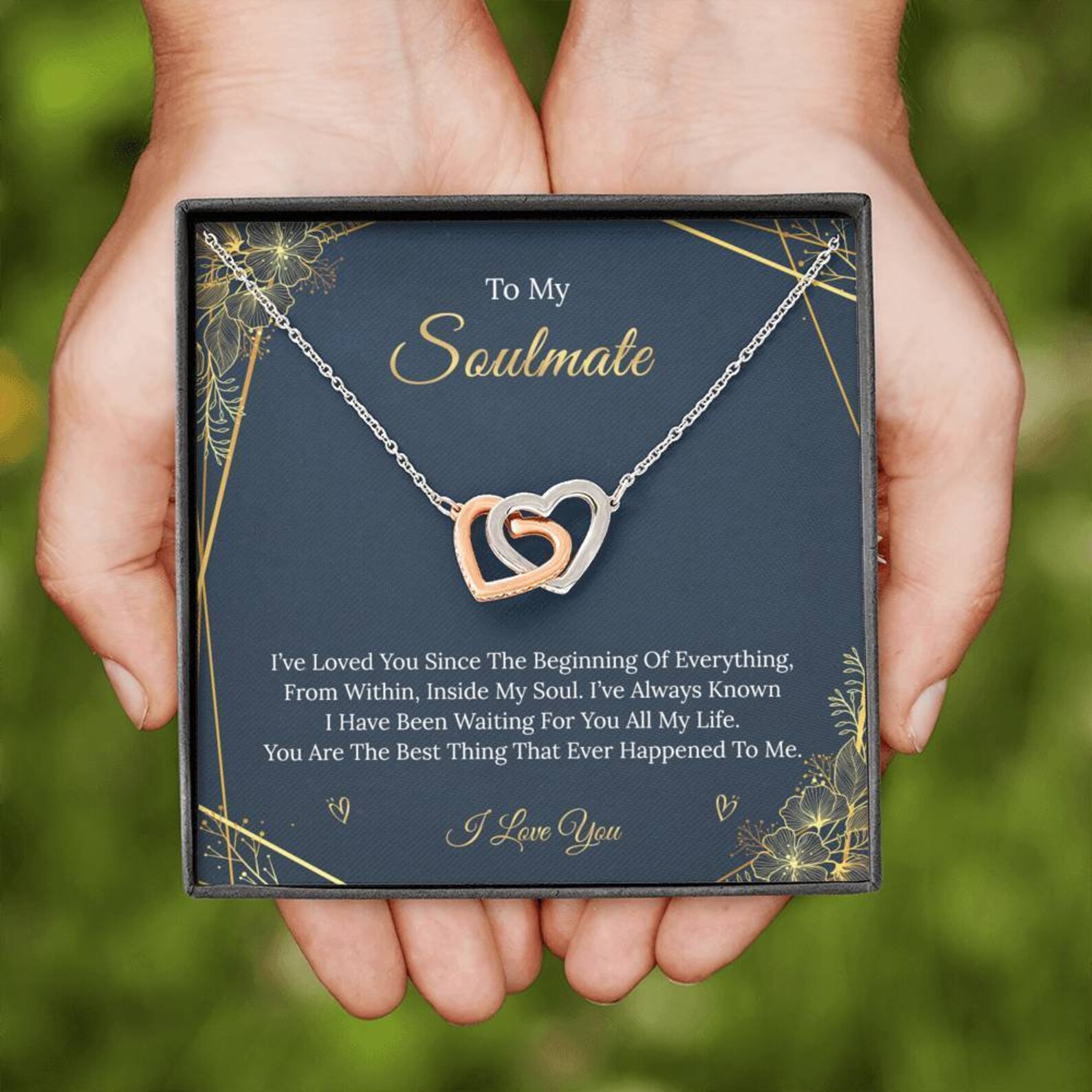 To My Soulmate Necklace Gift For Her Soulmate Gift Etsy