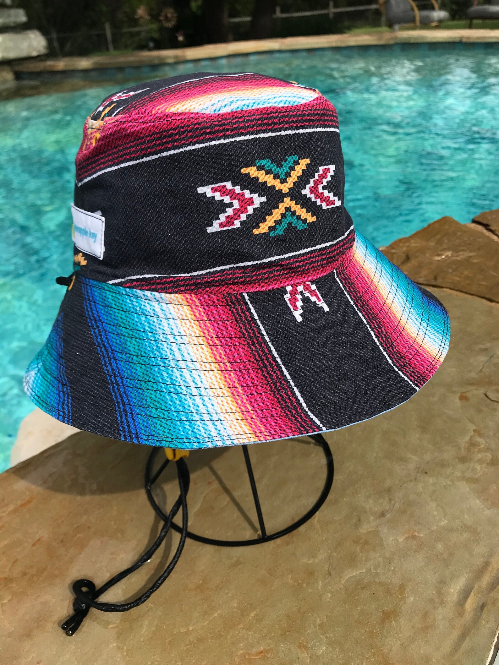 Handmade Reversible Bucket Hat Southwest Zarape/ blue Etsy