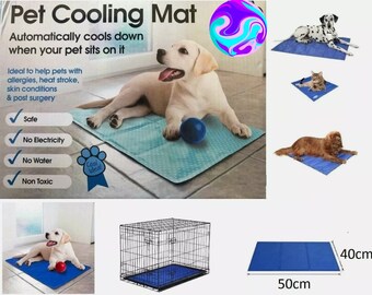 Pet Self Cooling Gel Mat Cool Mat For Dogs Cats Pad Bed Mattress Heat Relief New
