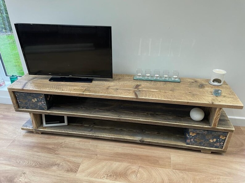 HEXHAM Rustic Reclaimed Solid Wood TV Unit Rustic Custom - Etsy UK