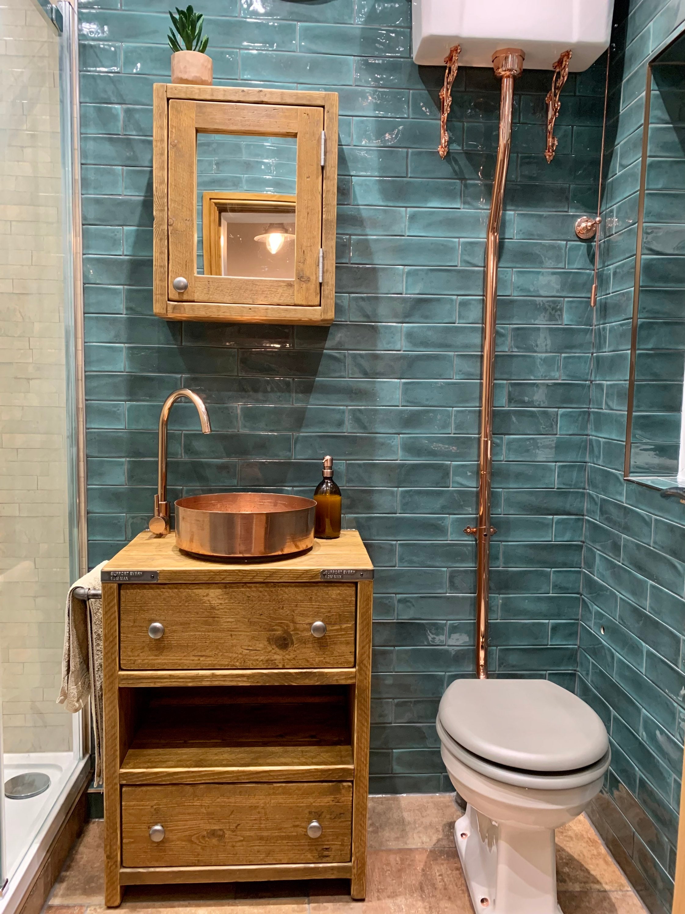 WALLINGTON Reclaimed Wood Rustic Bathroom Vanity Unit - Etsy UK
