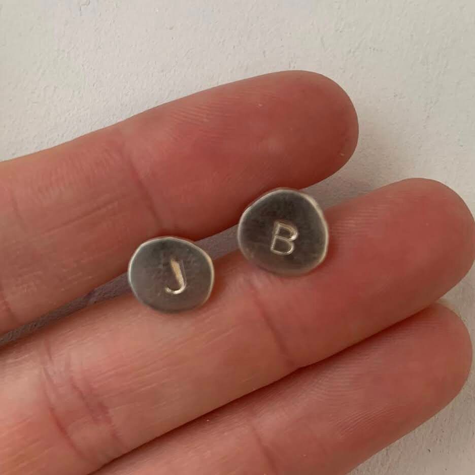 Personalised Initial Stud Earring Etsy UK