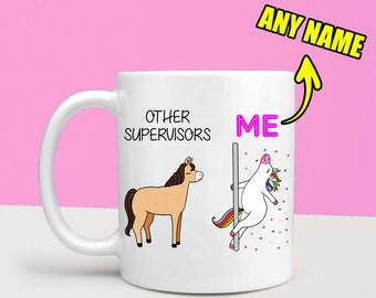 gift ideas for dissertation supervisor Funny Supervisors Mug Gift & Card | Supervisors Mug Gift For Men Women | Greeting Card and Tag | For Her | Personalised Mug And Card